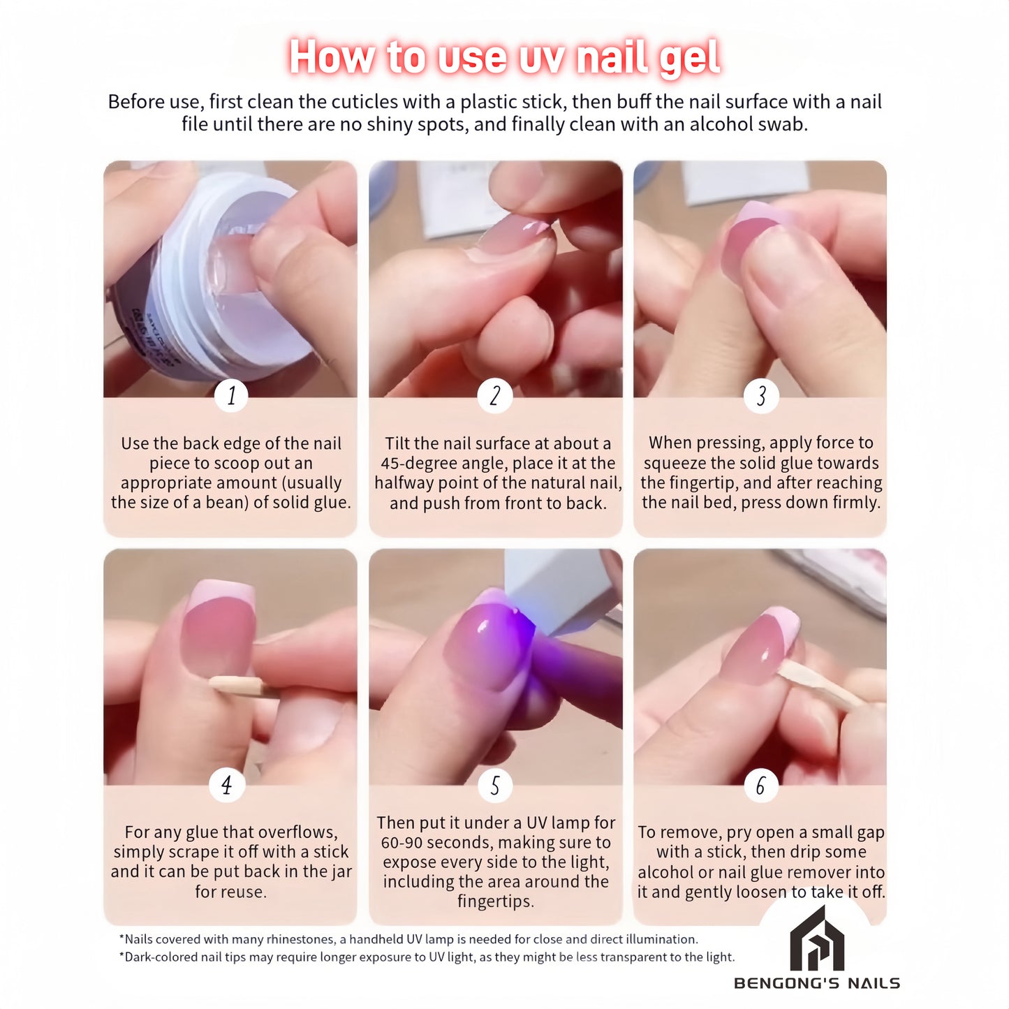 Mid-Oval Sparkling Pink Heart Cat Eye Nail Polish Handmade Press-On Nails | Detachable and Reusable | Free Toolkit Included